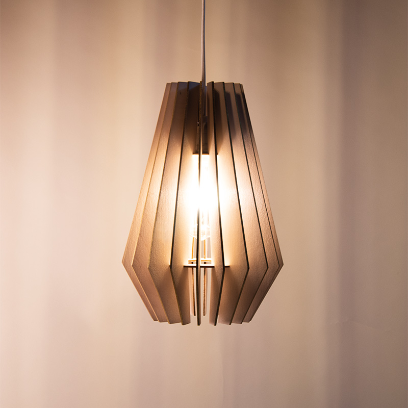 Gold lamella pendant lamp