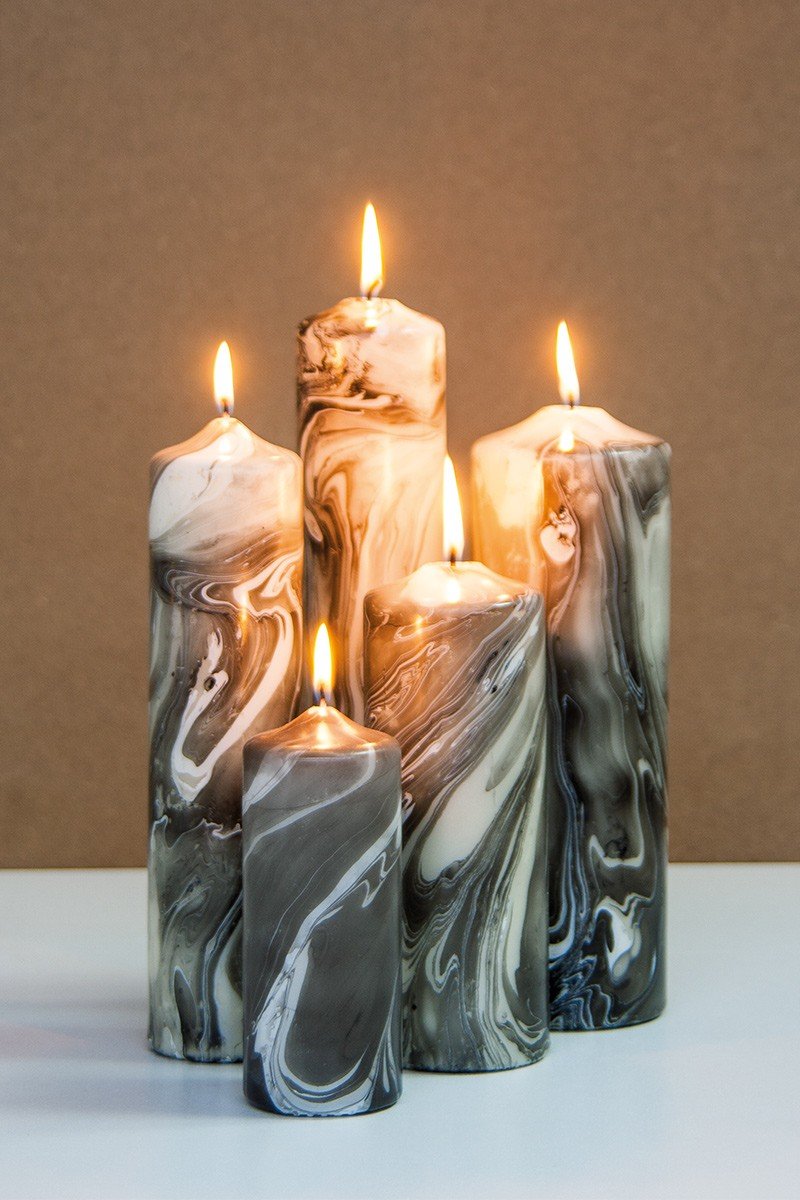  Marbled candles