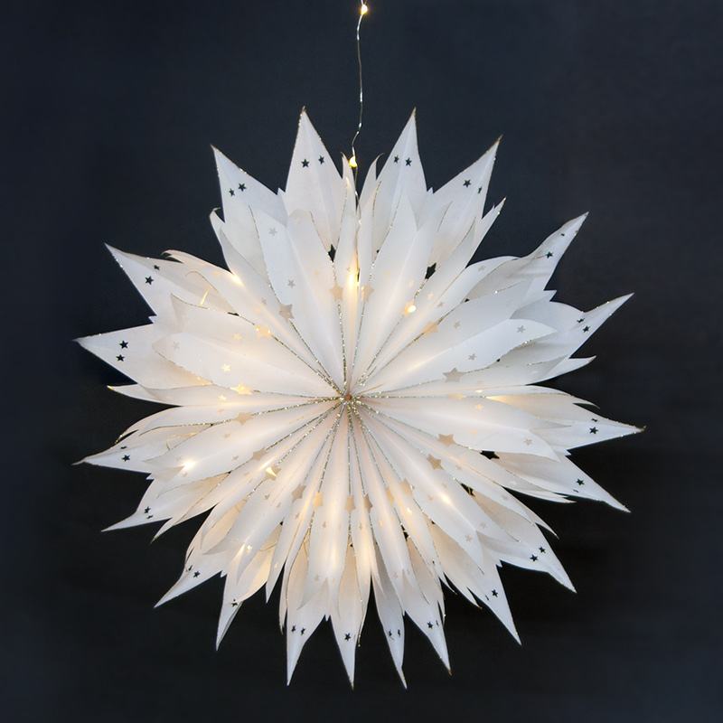 Paper star with fairy lights