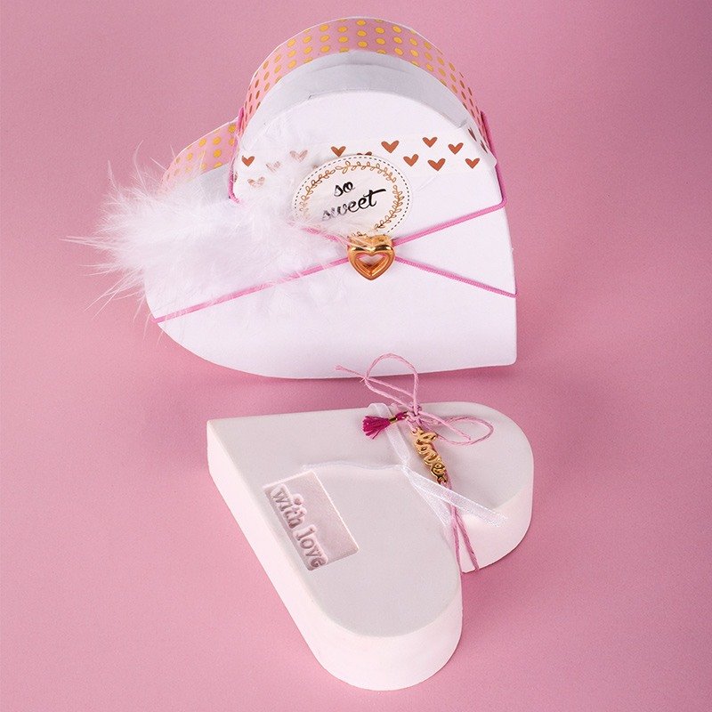 Heart out of Raysin with packaging