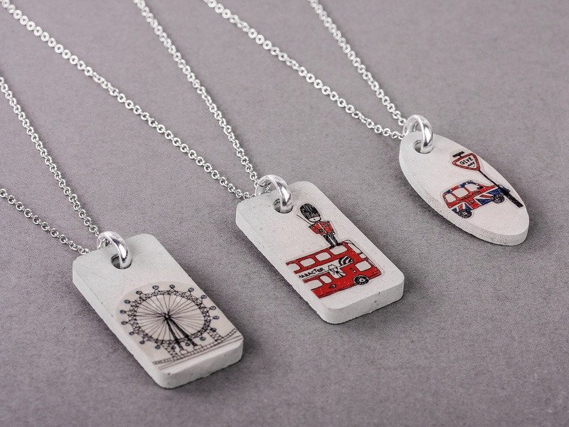 Jewellery pendant with stickers