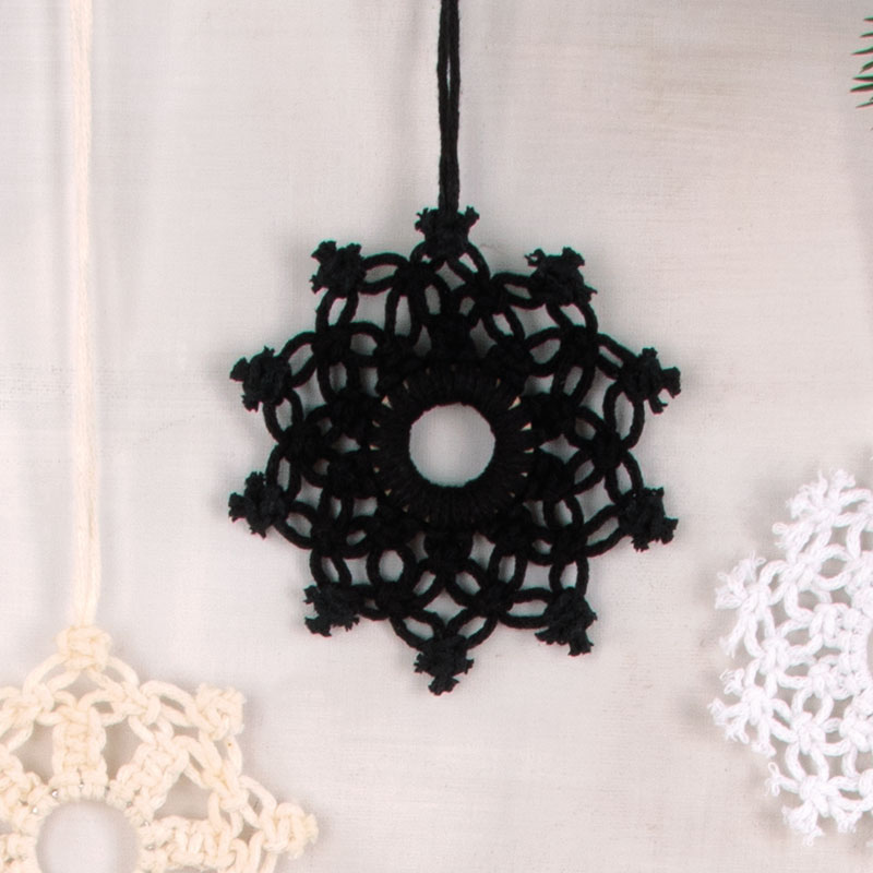 Schneeflocke, schwarz