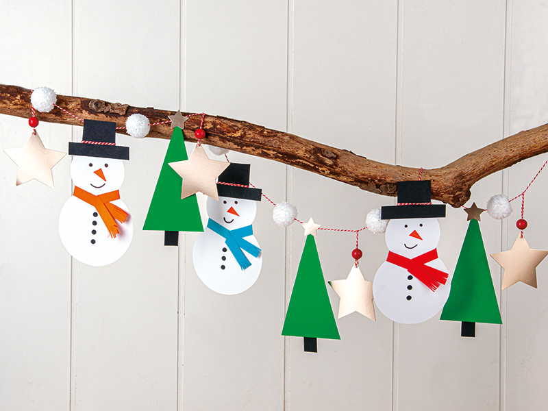 Schneemann Girlande
