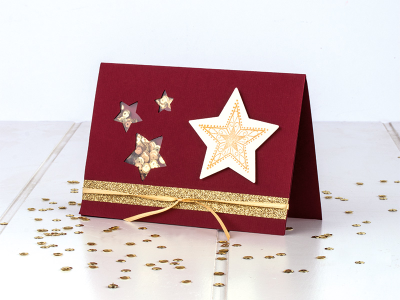 Schüttelkarte Sterne