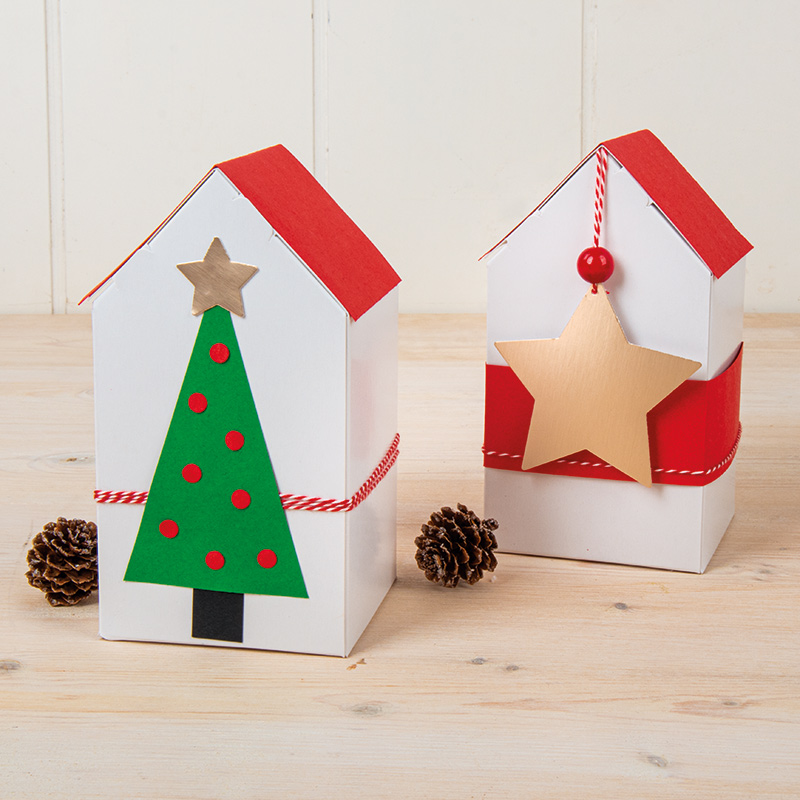 Weihnachtshäuschen Faltschachtel